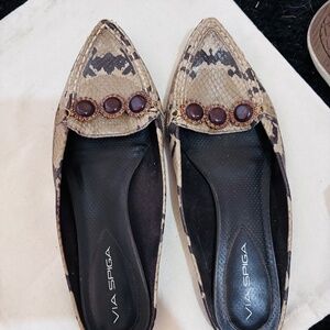 Via Spiga vintage snake skin shoes